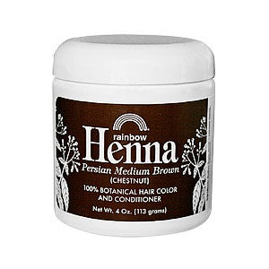 Henna, Persian Medium Brown, Hair Color and Conditioner, 4 oz, Rainbow Research