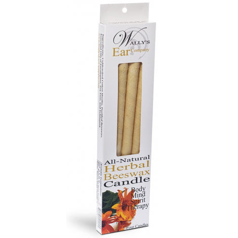 Herbal Beeswax Hollow Ear Candles, 4 pk, Wally's Natural Products