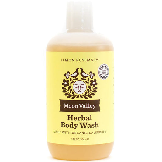 Herbal Body Wash, Lemon Rosemary, 12.9 oz, Moon Valley Organics