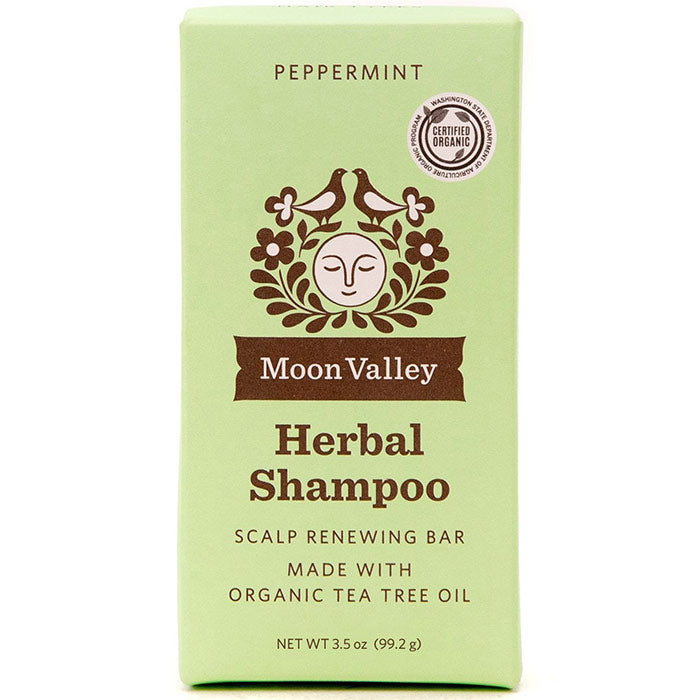 Herbal Shampoo Bar, Peppermint, 3.5 oz, Moon Valley Organics