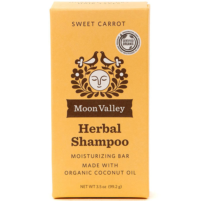 Herbal Shampoo Bar, Sweet Carrot, 3.5 oz, Moon Valley Organics