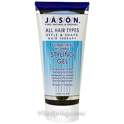 Hi-Shine Hair Styling Gel 6 oz, Jason Natural