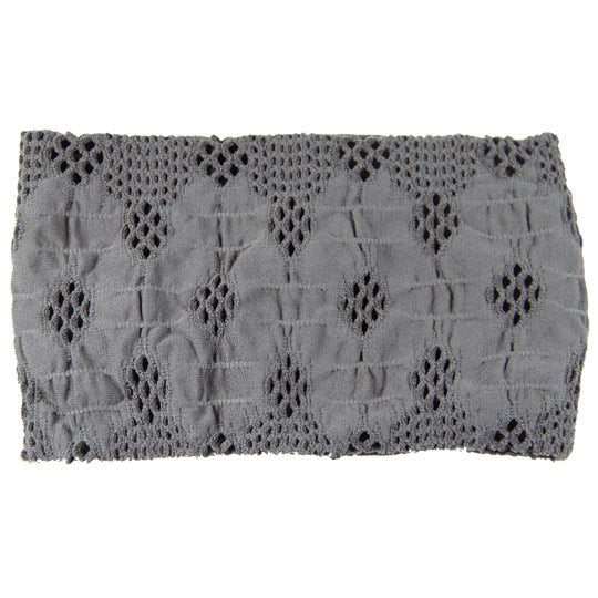 Honeycomb Stretch Headband - Dark Grey, 1 ct, DiPrima Beauty