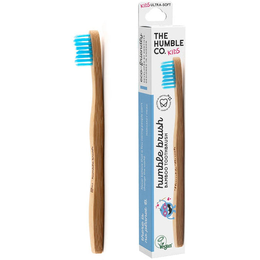 Humble Brush Kids Toothbrush - Blue, Ultra-Soft Bristles, 1 ct, The Humble Co.