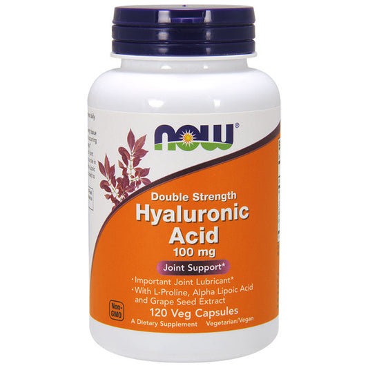 Hyaluronic Acid Double Strength, 100 mg, 120 Veg Capsules, NOW Foods