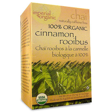 Imperial Organic Cinnamon Rooibus Chai Tea, 18 Tea Bags, Uncle Lee's Tea