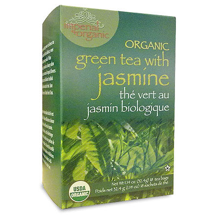 Imperial Organic Green Tea with Jasmine, 18 Tea Bags, Uncle Lee's Tea