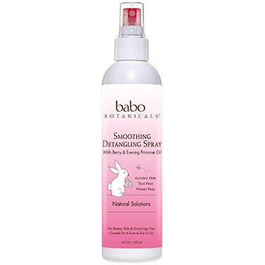 Smoothing Detangling Spray, Berry Primrose, 8 oz, Babo Botanicals