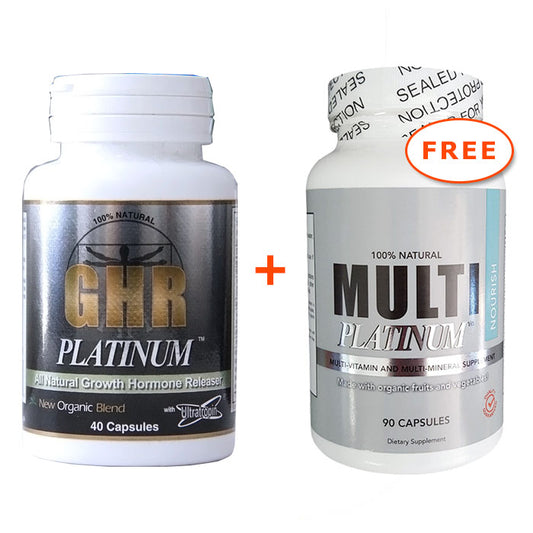 Introductory Offer! GHR Platinum @ $64.50 with One Free Bottle of Multi Platinum