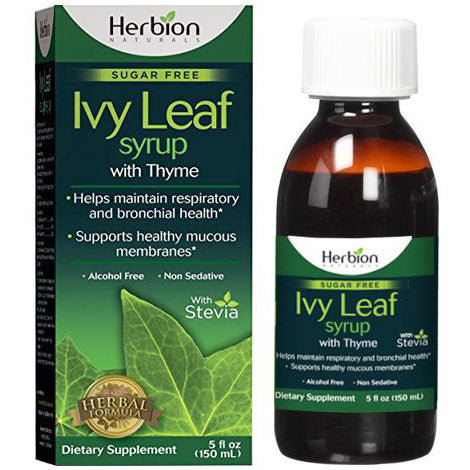 Ivy Leaf Syrup with Thyme, Sugar Free, 5 oz, Herbion