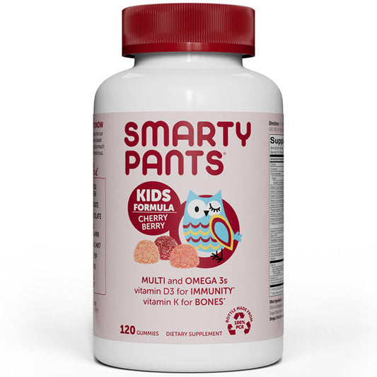 Kids Formula, Multi & Omega 3s, Cherry Berry, 120 Gummies, SmartyPants Vitamins