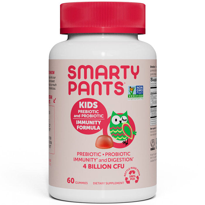 Kids Prebiotic & Probiotic Immunity Formula, Strawberry Creme, 60 Gummies, SmartyPants Vitamins