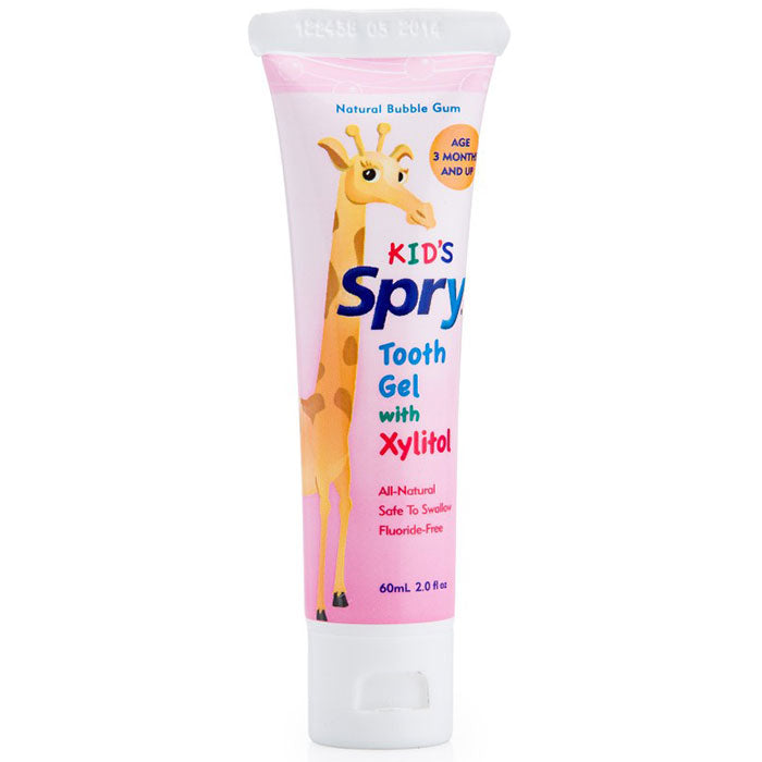 Kid's Spry Xylitol Tooth Gel - Natural Bubble Gum, 2 oz, Xlear (Xclear)