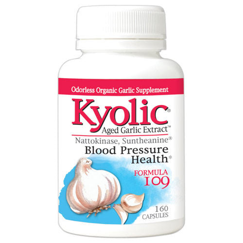 Kyolic Formula 109, Blood Pressure Health, 160 Capsules, Wakunaga