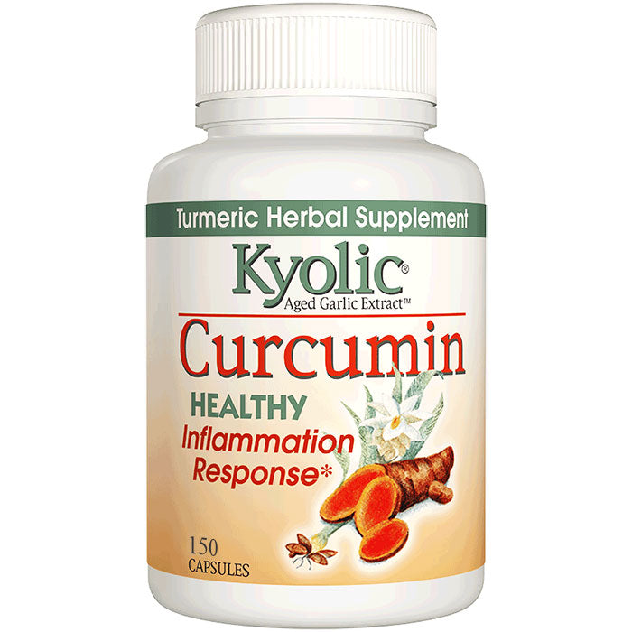 Kyolic Aged Garlic Extract Curcumin - Healthy Inflamation Response, 150 Capsules, Wakunaga