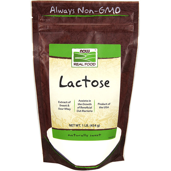 Lactose Milk Sugar, Extract of Sweet and Sour Whey, 1 lb, NOW Foods