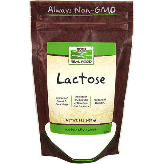 Lactose Milk Sugar, Extract of Sweet and Sour Whey, 1 lb, NOW Foods