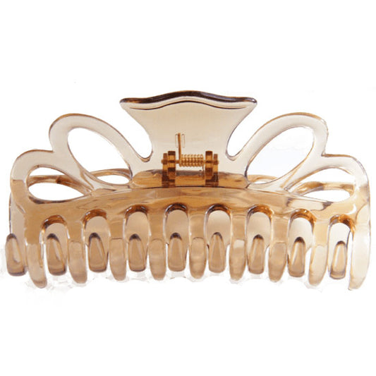 Large Double Loop Hair Clamp - Geranium - Honey, 1 ct, DiPrima Beauty