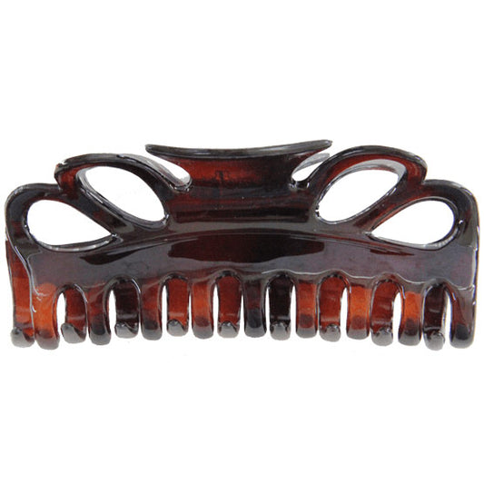 Large Double Loop Hair Clamp - Geranium - Tortoise Shell, 1 ct, DiPrima Beauty