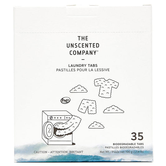 Laundry Tabs, 35 Biodegradable Tabs, The Unscented Company