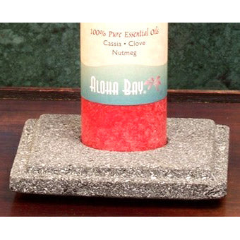 Lava Stone Chakra Pillar Candle Holder, Aloha Bay