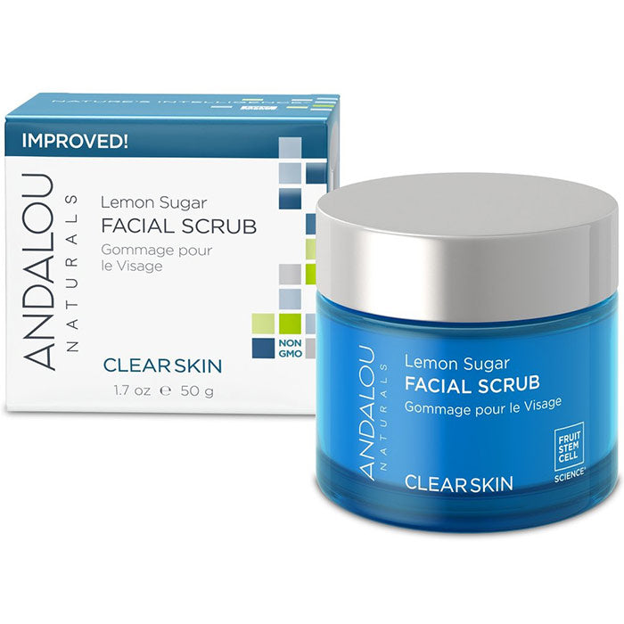 Lemon Sugar Facial Scrub, 1.7 oz, Andalou Naturals