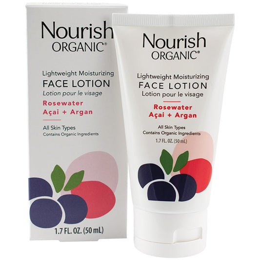 Lightweight Moisturizing Face Lotion, 1.7 oz, Nourish Organic