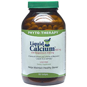 Liquid Calcium 1000 mg with Magnesium 400 mg, 180 Softgels, Phyto-Therapy (Phyto Therapy)