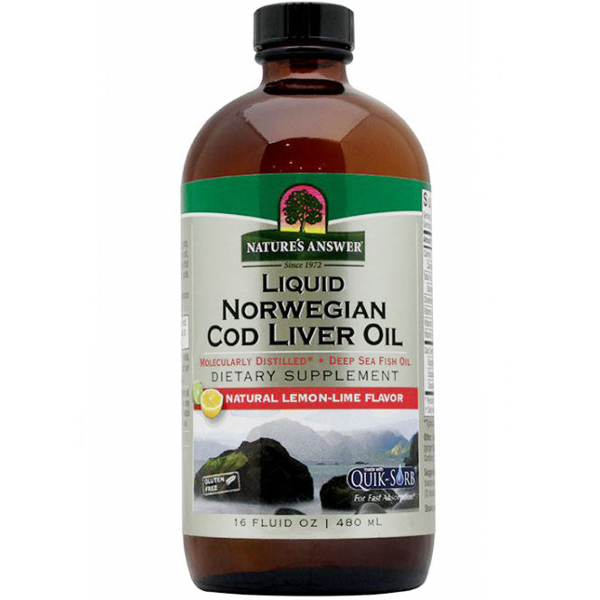 Liquid Norwegian Cod Liver Oil 16 oz from Nature's Answer