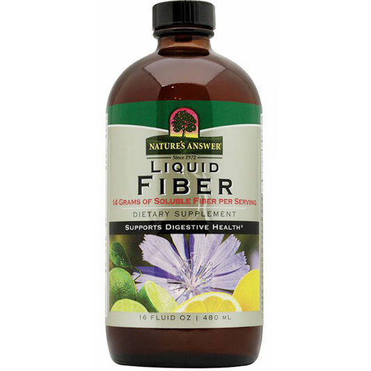 Liquid Fiber, Natural Lemon Lime, 16 oz, Nature's Answer