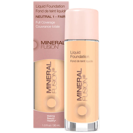 Liquid Foundation - Neutral 1 - Fair, 1 oz, Mineral Fusion Cosmetics