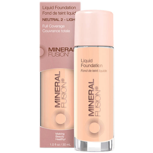 Liquid Foundation - Neutral 2 - Light, 1 oz, Mineral Fusion Cosmetics