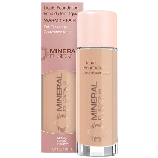 Liquid Foundation - Warm 1 - Fair, 1 oz, Mineral Fusion Cosmetics