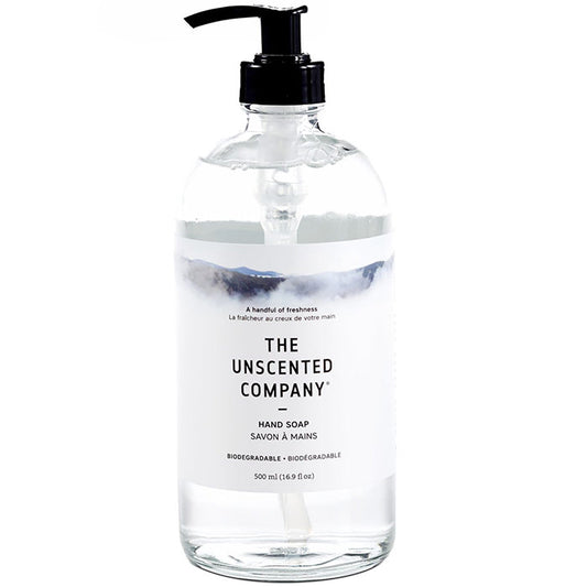 Liquid Hand Soap Glass Bottle, 16.9 oz, The Unscented Company