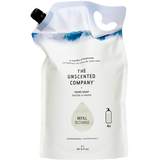 Liquid Hand Soap Refill Pouch, 67.6 oz (2 L), The Unscented Company