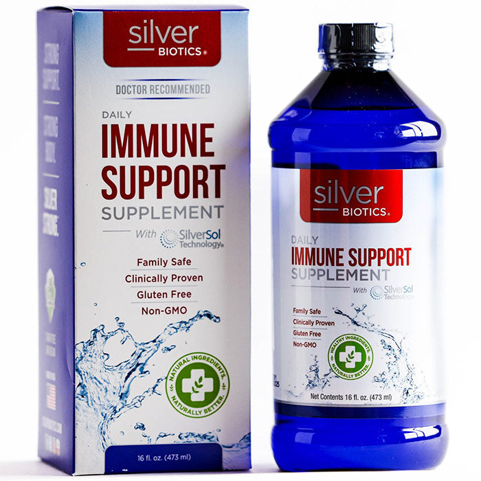 Liquid Immune Support Supplement Family Size, 16 oz, Silver Biotics