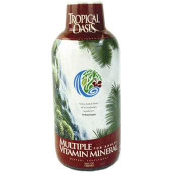 Liquid Multi Vitamins & Minerals, with Amino Acids & Herbs, 16 oz, Tropical Oasis