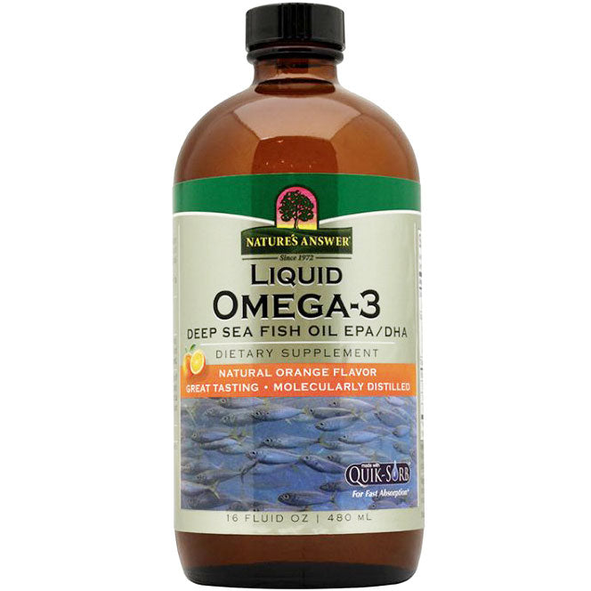 Liquid Omega 3 Deep Sea Fish Oil EPA/DHA 16 oz from Nature's Answer