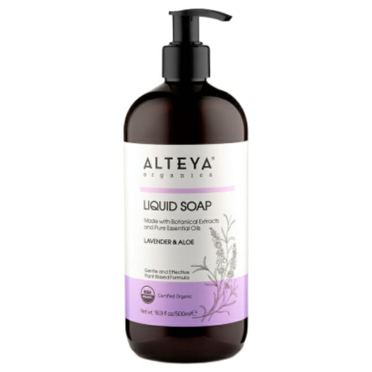 Liquid Soap Lavender & Aloe, 8.5 oz, Alteya Organics