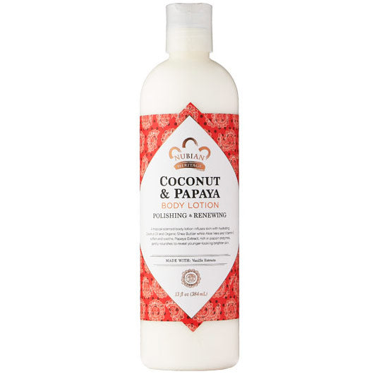 Coconut & Papaya Body Lotion, 13 oz, Nubian Heritage