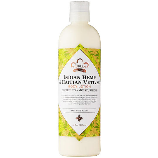 Indian Hemp & Haitian Vetiver Body Lotion, 13 oz, Nubian Heritage