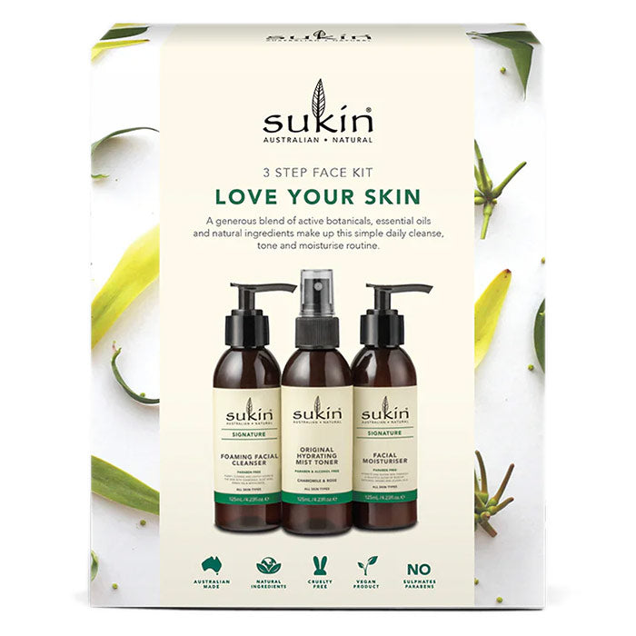 Love Your Skin Gift Pack, 3 pc, Sukin
