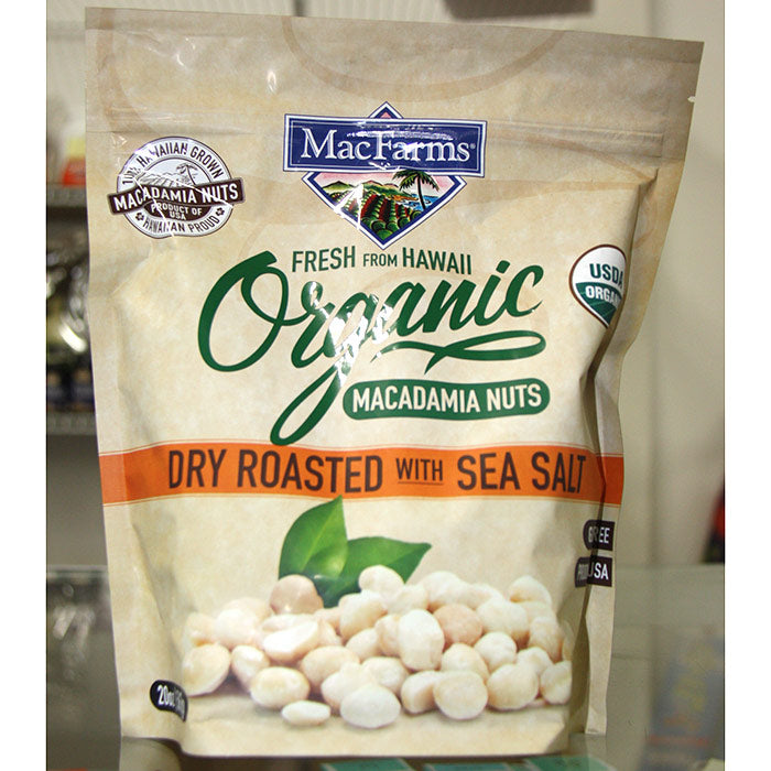 MacFarms Organic Macadamia Nuts, Dry Roasted with Sea Salt, 20 oz