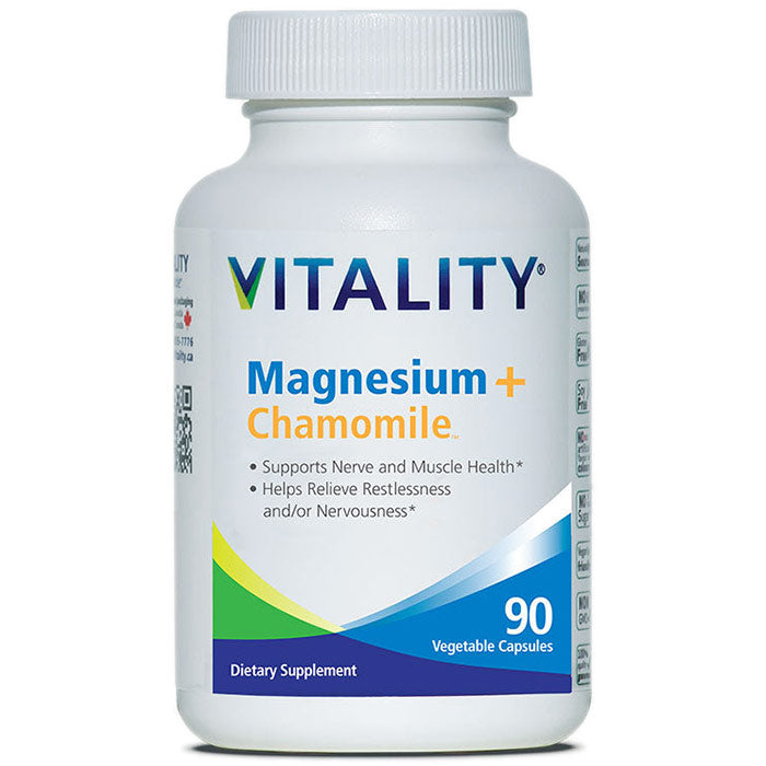 Magnesium + Chamomile, 90 Vegetable Capsules, Vitality