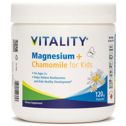 Magnesium + Chamomile Powder for Kids, 120 g, Vitality