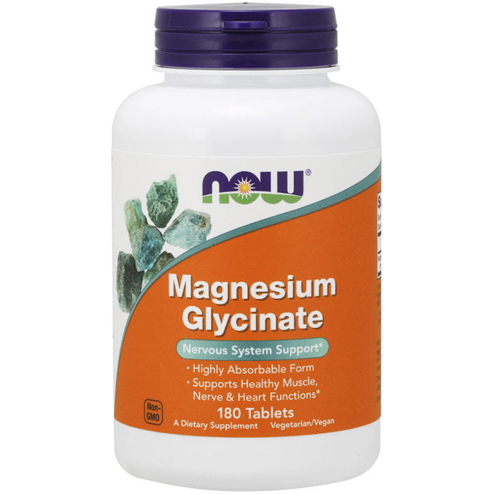 Magnesium Glycinate, 180 Tablets, NOW Foods