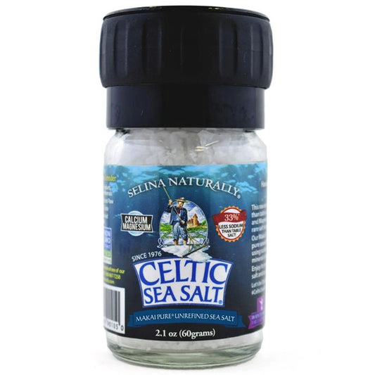 Makai Pure Unrefined Sea Salt Mini Grinder, 2.1 oz, Celtic Sea Salt