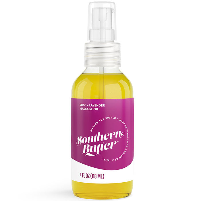 Massage Oil, Rose + Lavender, 4 oz, Southern Butter