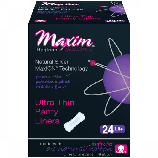 MaxION Ultra Thin Panty Liners, Light, 24 ct, Maxim Hygiene Products