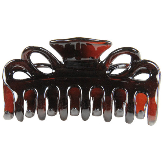 Medium Double Loop Hair Clamp - Gardenia - Tortoise Shell, 1 ct, DiPrima Beauty